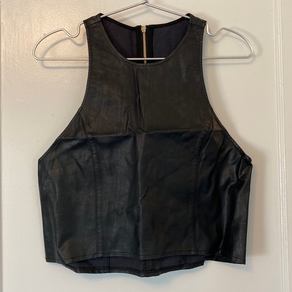 Faux Leather tank top